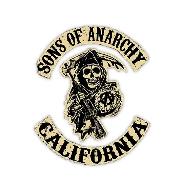 Personalized Jump Time 13 X 13 Cm Son of Anarchy Auto Parts Decal, Waterproof and Sunscreen Repair Trunk Decoration Sticker 30CM