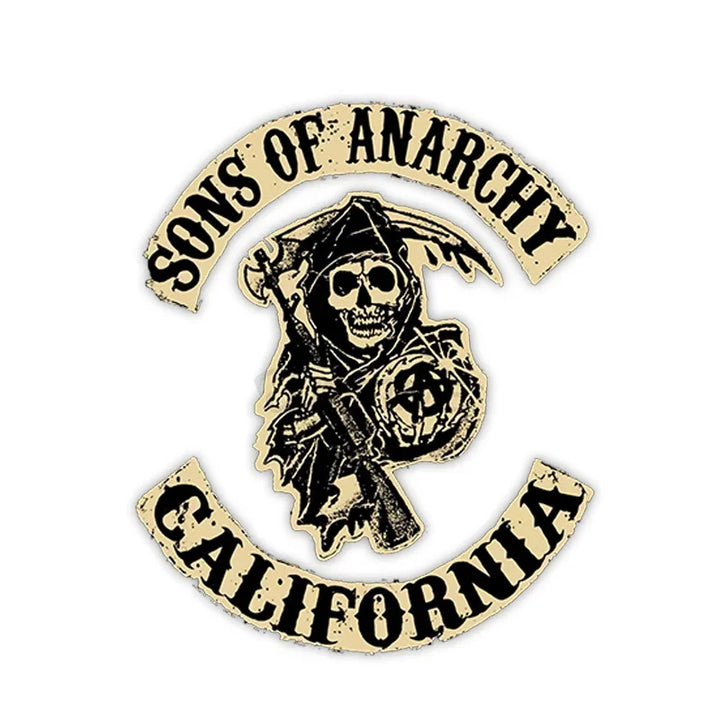 Personalized Jump Time 13 X 13 Cm Son of Anarchy Auto Parts Decal, Waterproof and Sunscreen Repair Trunk Decoration Sticker 30CM